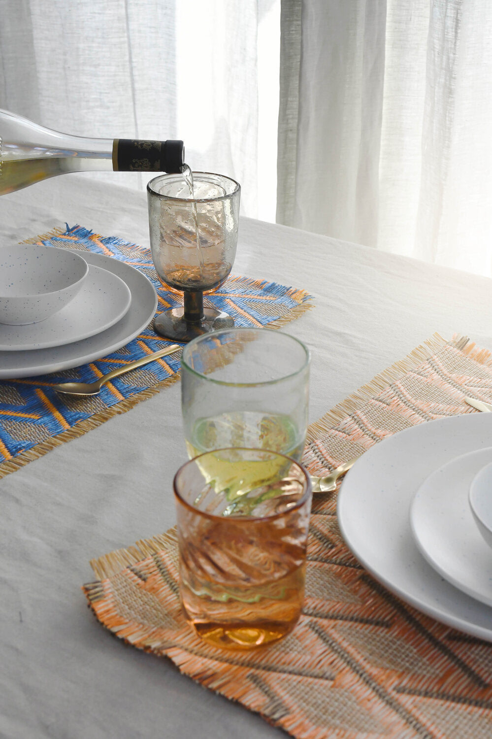 Dækkeserviet, blå - 35x48 cm.